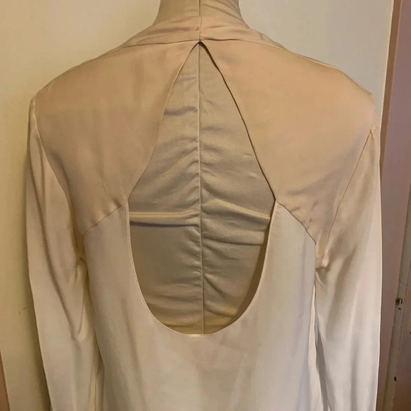 HAUTE HIPPIE NEW Ombré Draped Open Back Blouse Top - Picture 7 of 11